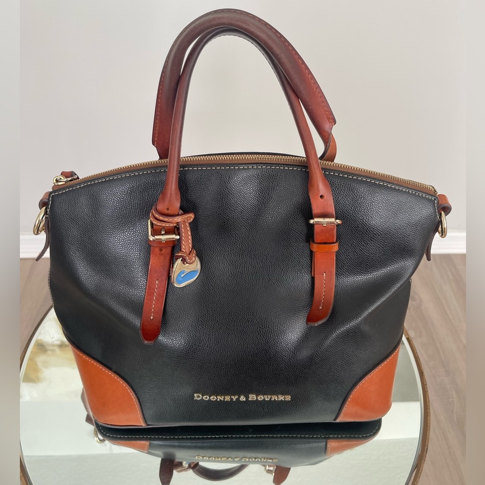 Dooney & Bourke Claremont Domed Satchel with Rainbow Interior